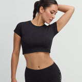 Logo Flat Waist Crop Legging