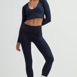 Shirred Rolldown Legging