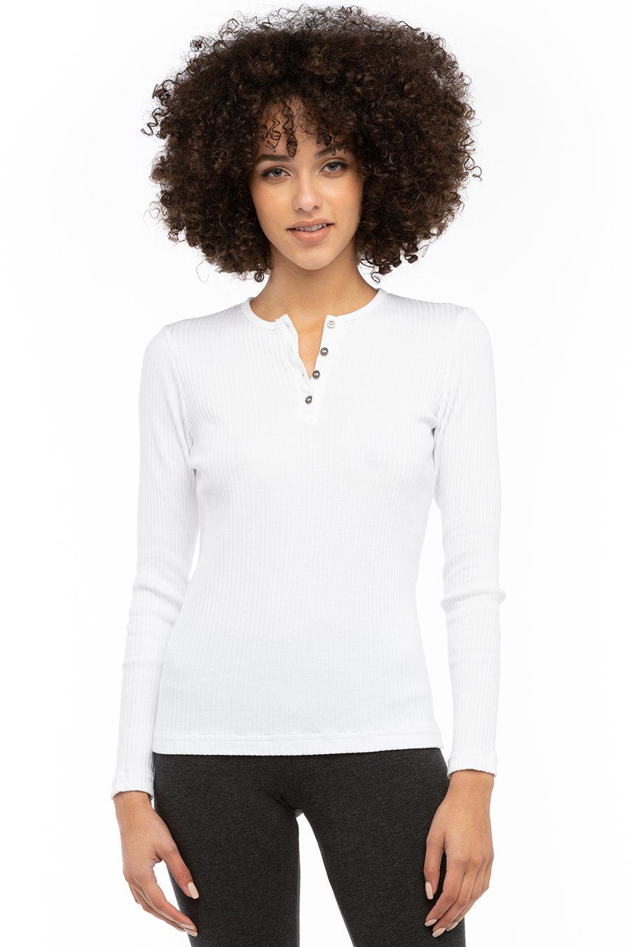 Tシャツ・カットソー RIBBED LONGSLEEVES HENLEY Ribbed Long Sleeve Henley T – Hard Tail Forever
