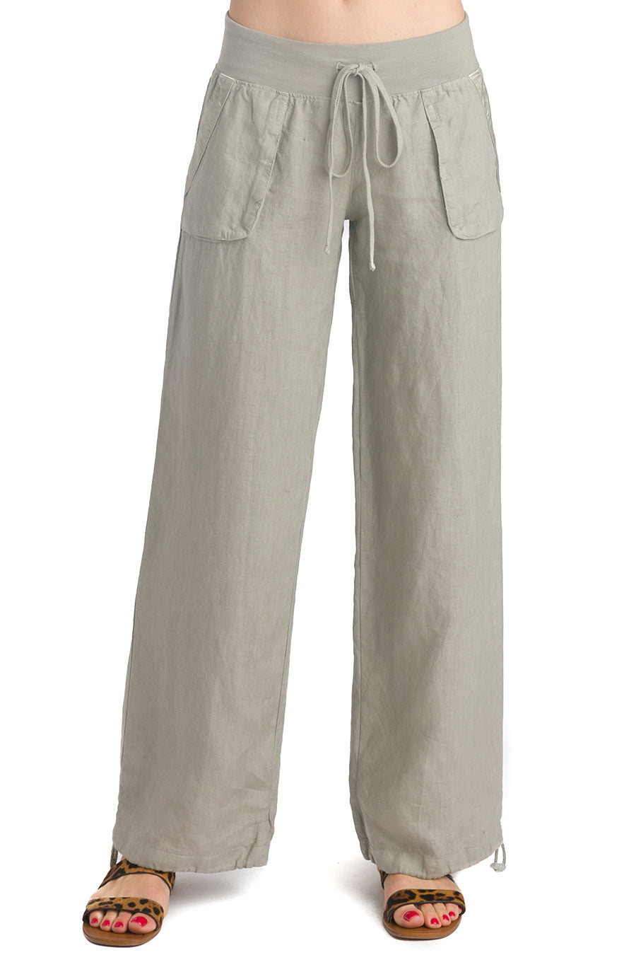 【最安値】 WOOL LINEN BACKSATIN CARGO Men's Linen Cotton Cargo Pants | Lands' End