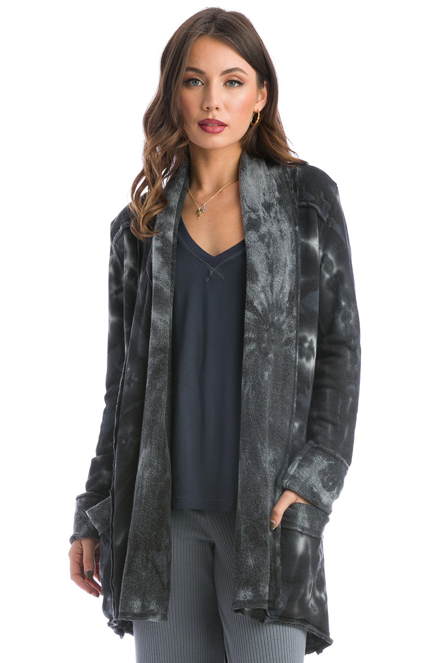 Slouchy Sherpa Cardigan Hard Tail Forever