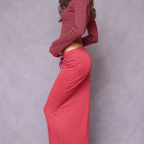 Butter Terry Shirttail Maxi Skirt