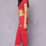 Short Sleeve Crop Workout Tee