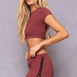 Short Sleeve Crop Workout Tee