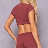 Short Sleeve Crop Workout Tee