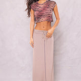 Butter Terry Slouchy A-Line Maxi Skirt