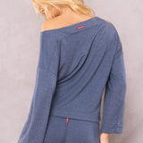 Butter Terry Slouchy Off Shoulder Pullover