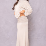 Butter Terry Slouchy Off Shoulder Pullover