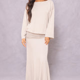 Butter Terry Ruched Flare Skirt