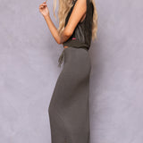 Butter Terry Shirttail Maxi Skirt