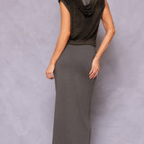 Butter Terry Shirttail Maxi Skirt