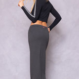 Sparkle Stripe Ribbed Crop Tee