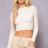 Sparkle Stripe Ribbed Crop Tee