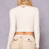 Sparkle Stripe Ribbed Crop Tee