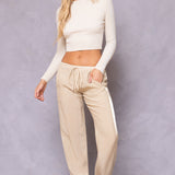 Sparkle Stripe Ribbed Crop Tee