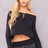 Split Front Fleece Sweatshirt