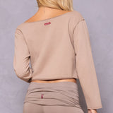 Split Front Fleece Sweatshirt