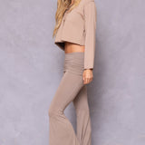 Split Front Fleece Sweatshirt