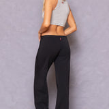 Raw Edge Wide Leg Fleece Sweatpant