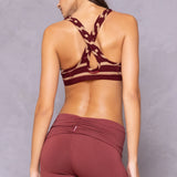 Latte Stripe Crisscross Bra