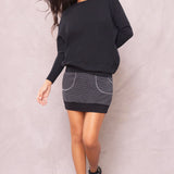 Rolldown Slouchy Cocoon Mini Skirt