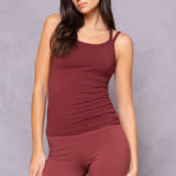 Mini Tonal Stripe Cut Out Tank