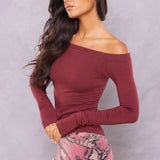 Mini Tonal Stripe Off Shoulder Tee