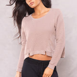 Quilted Notch Front Sweatshirt