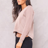 Quilted Notch Front Sweatshirt