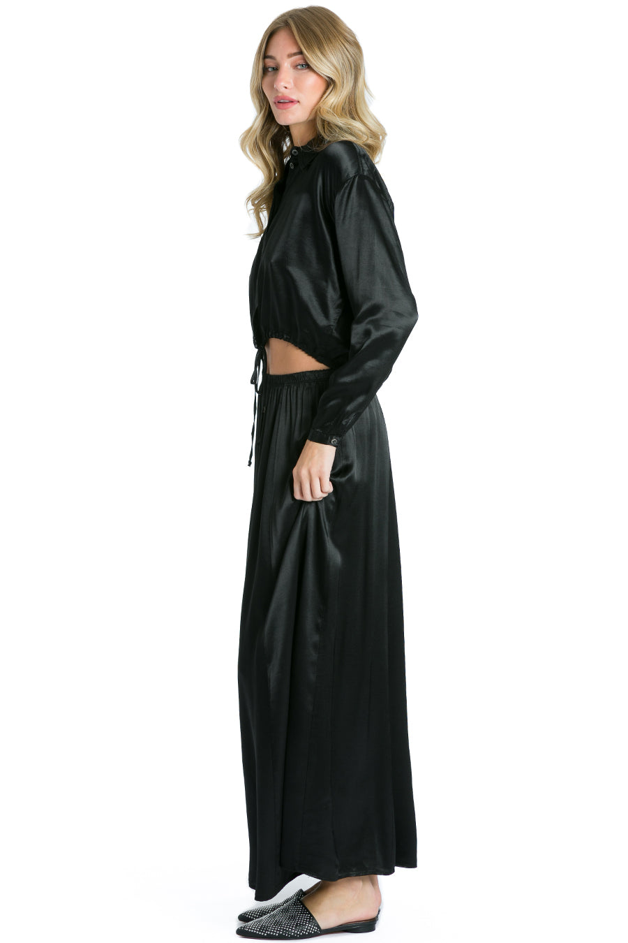 スカート frangant Tie satin skirt BLK Tie satin skirt WHT | FRANGANT