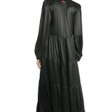 Satin Ruffle Maxi Dress