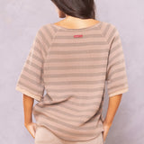 Sherpa Stripe Boxy Sweatshirt
