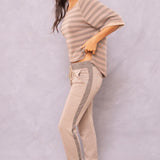Sherpa Stripe Boxy Sweatshirt
