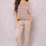 Sherpa Stripe Boxy Sweatshirt