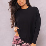 Dolman Sleeve Slouchy Drawstring Tee