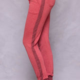 Striated Racing Stripe Fitted Jogger