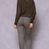 Striated Racing Stripe Fitted Jogger