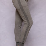 Striated Racing Stripe Fitted Jogger