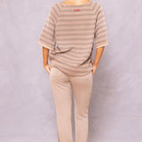 Striated Racing Stripe Fitted Jogger