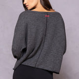 Trifecta French Terry Balloon Sleeve Crop Sweatshirt