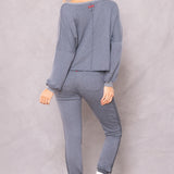 Trifecta French Terry Balloon Sleeve Crop Sweatshirt