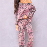 Striated Balloon Sleeve Crop Sweatshirt