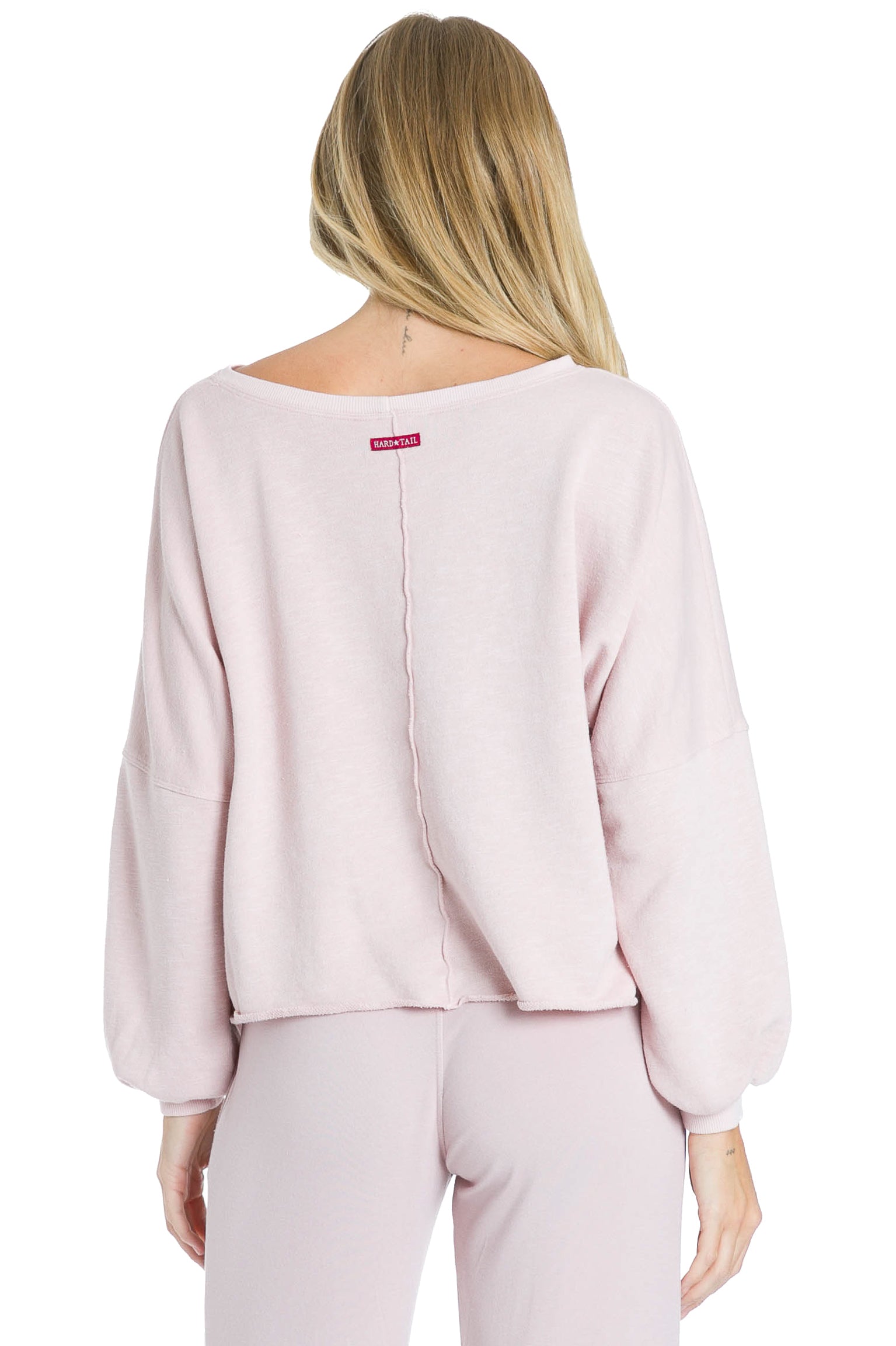 Trifecta French Terry Balloon Sleeve Crop Sweatshirt – Hard