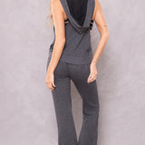 Striated Wide Leg Drawstring Sweatpant