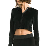 Velour Snap Cardigan