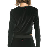 Velour Snap Cardigan