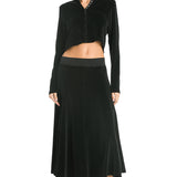 Velour Snap Cardigan