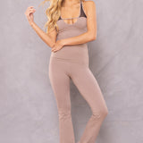 Low Back Mesh Inset Sexy Tank with Bra