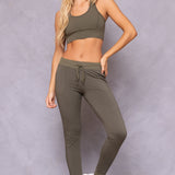 Scoop Neck Mesh Back Racer Bra