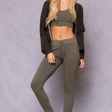 Scoop Neck Mesh Back Racer Bra